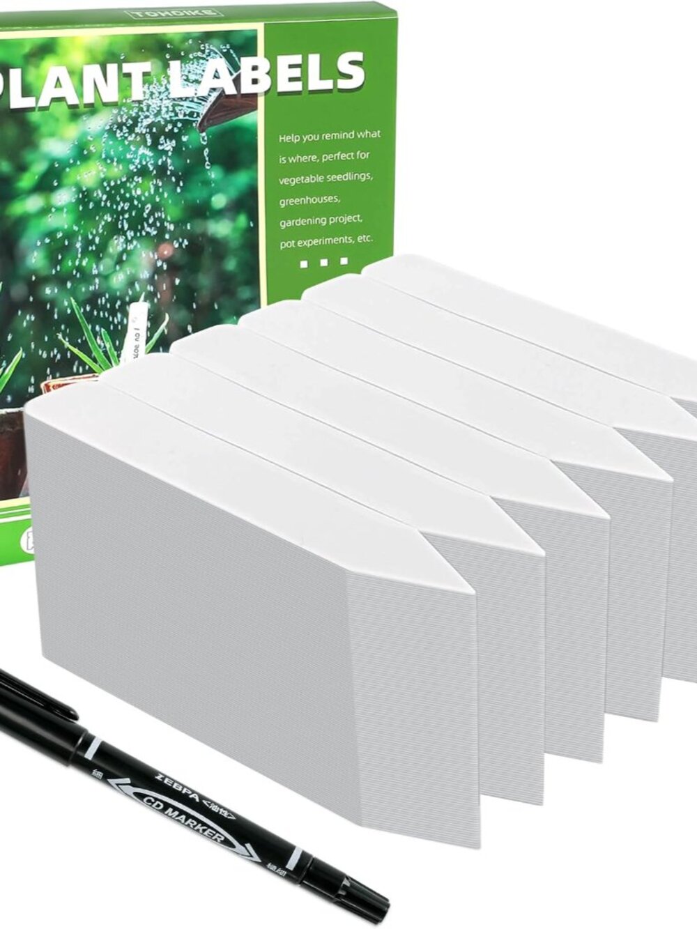 Plant Labels 4" 600Pcs Plastic Name Tags for Seedlings White